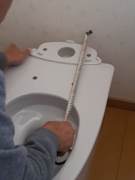 トイレ交換　TOTO　GG1　CES9415　＃NG2ホワイトグレー　測量
