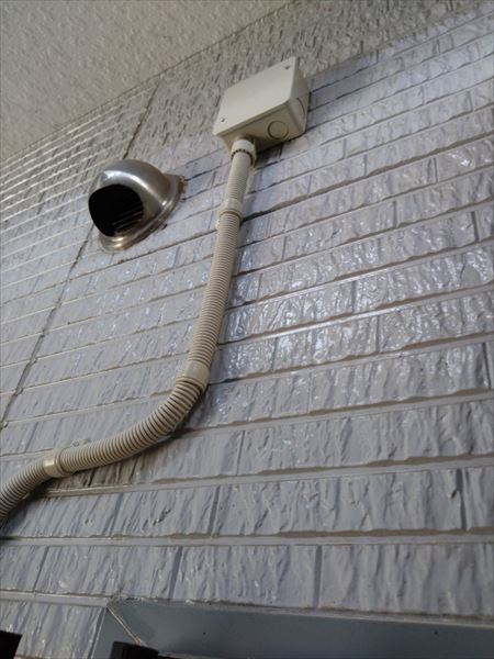 エコキュート　施工中　電気工事（分電盤）