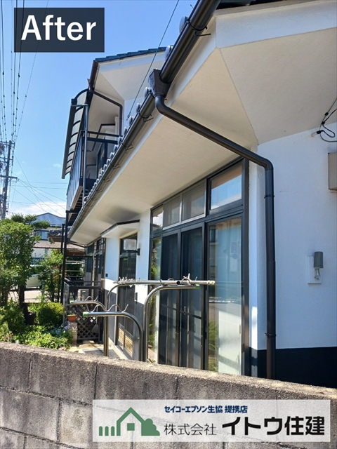 安曇野市雨どい工事