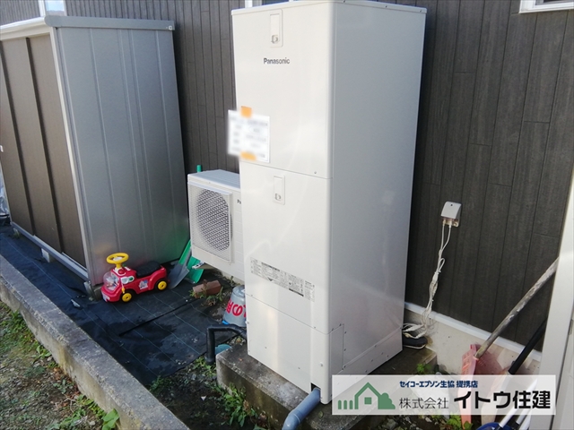 諏訪市エコキュート交換工事9