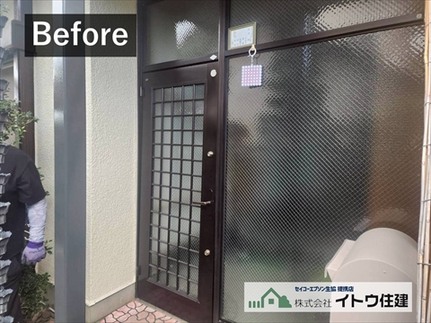 松本市玄関ドアリフォーム施工事例