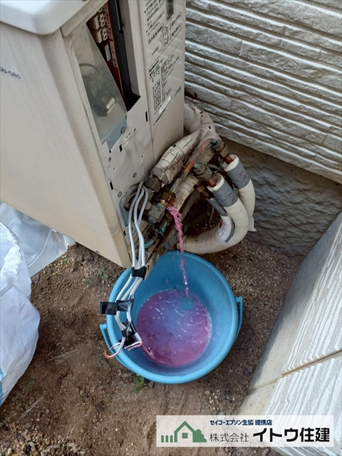 松本市温水ルームヒーター交換2