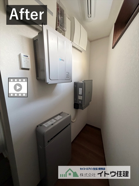 山形村蓄電池取付