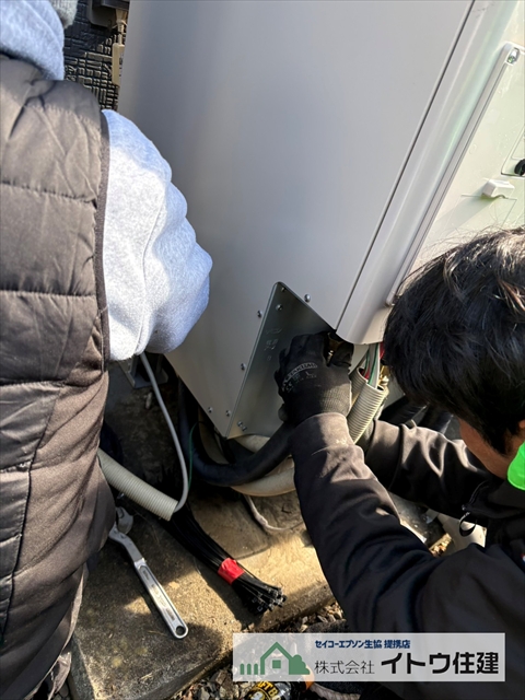 松本市エコキュート交換CUF-37ML1Kから三菱高圧型SRT-STK377UDへ2