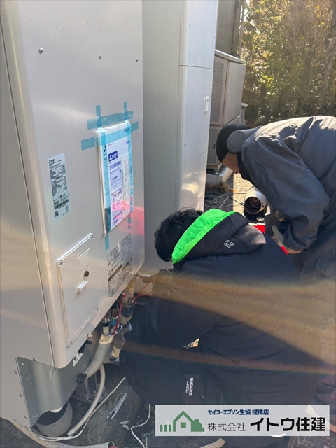 松本市エコキュート交換CUF-37ML1Kから三菱高圧型SRT-STK377UDへ4