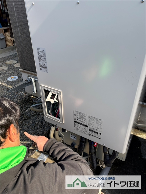 松本市エコキュート交換CUF-37ML1Kから三菱高圧型SRT-STK377UDへ3