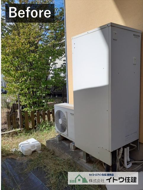 諏訪市でエコキュートエラーコードE13発生｜16年使用コロナから後継機種へ交換