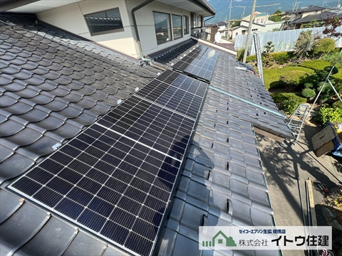 塩尻市　太陽光パネル取り付け