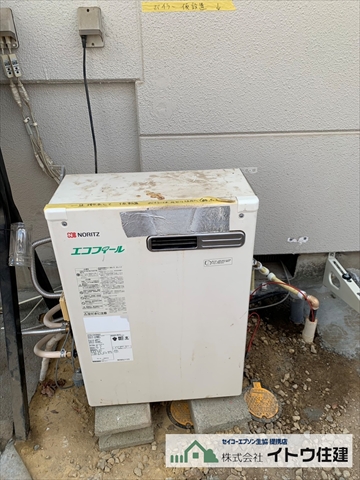 塩尻市　エコフィールからエコキュートへ入れ替え工事　施工前